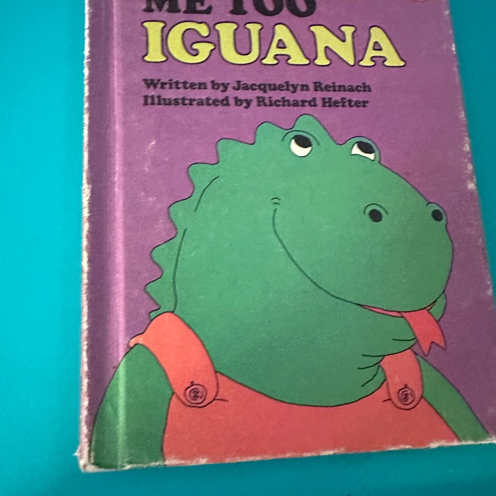 Me Too Iguana Book by Jacquelyn Reinach - Purple and Green
